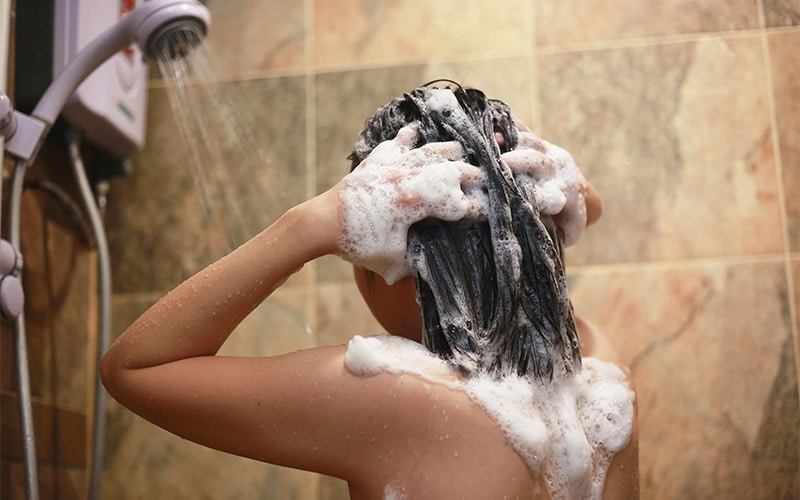daily hair washing shampoo routine